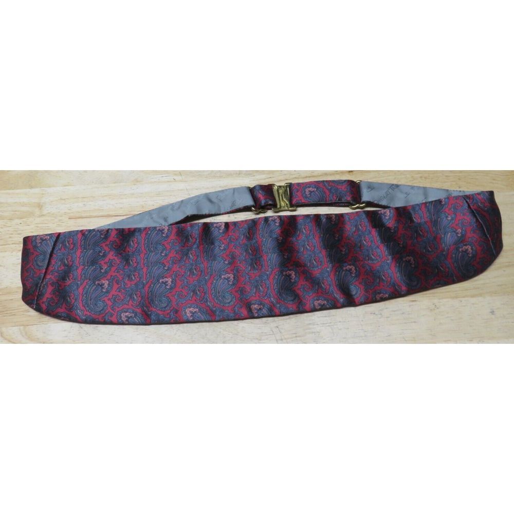 Robert Talbott Silk Cummerbund Red Blue Paisley Best Of Class All Size